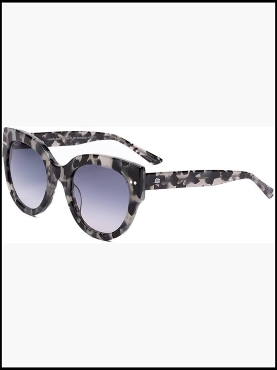 Women\'s Round Oval Acetate Sunglasses UV Protection Retro Festival